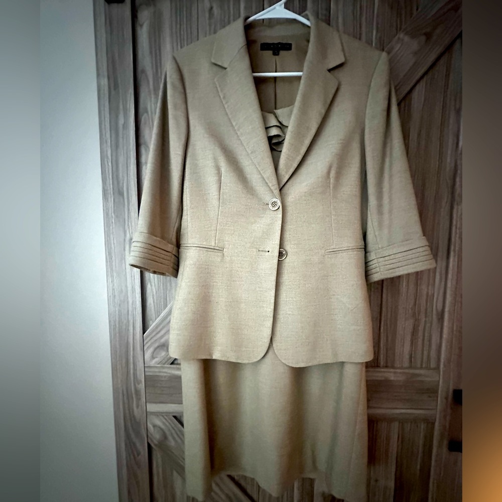 Size 10 Antonio Melani dress/suit set in light tan.